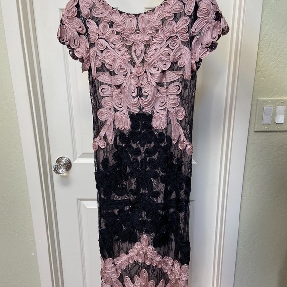 JS Collection Lilac/Black Soutouche dress - Picture 4 of 9